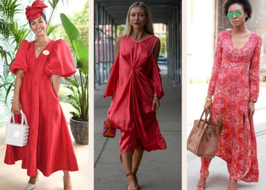 crvene haljine za žene u četrdesetim