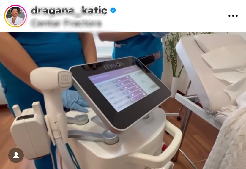 Tretman za podbradak Dragane Katić, Instagram