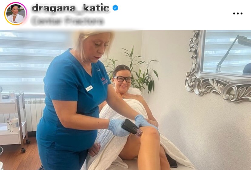 Tretman za podbradak Dragane Katić, Instagram