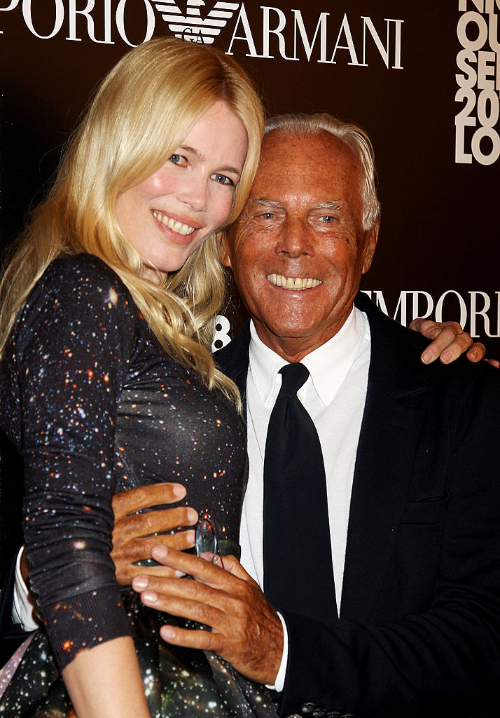 giorgio armani claudia shiffer, armani group