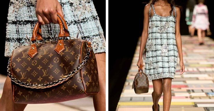 kolaž fotografija, Louis Vuitton Speedy torba