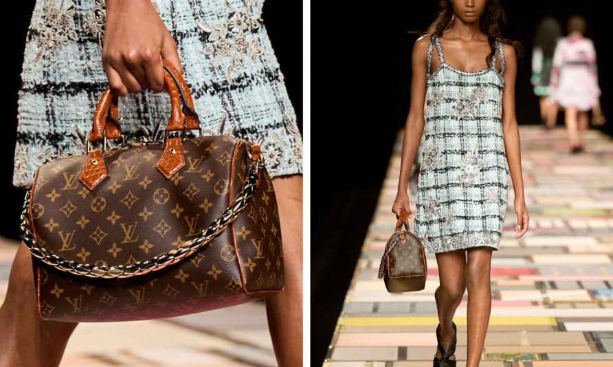 kolaž fotografija, Louis Vuitton Speedy torba