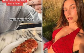 hailey bieber pizza tost