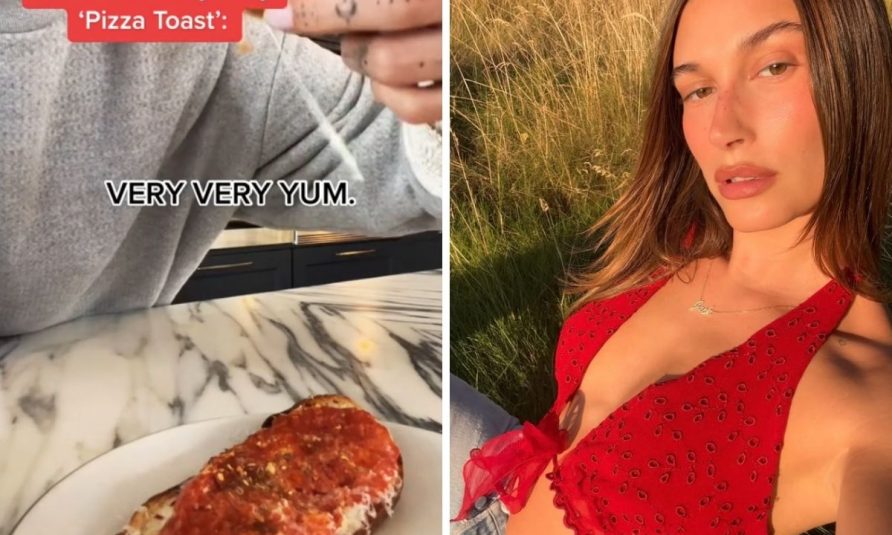 hailey bieber pizza tost