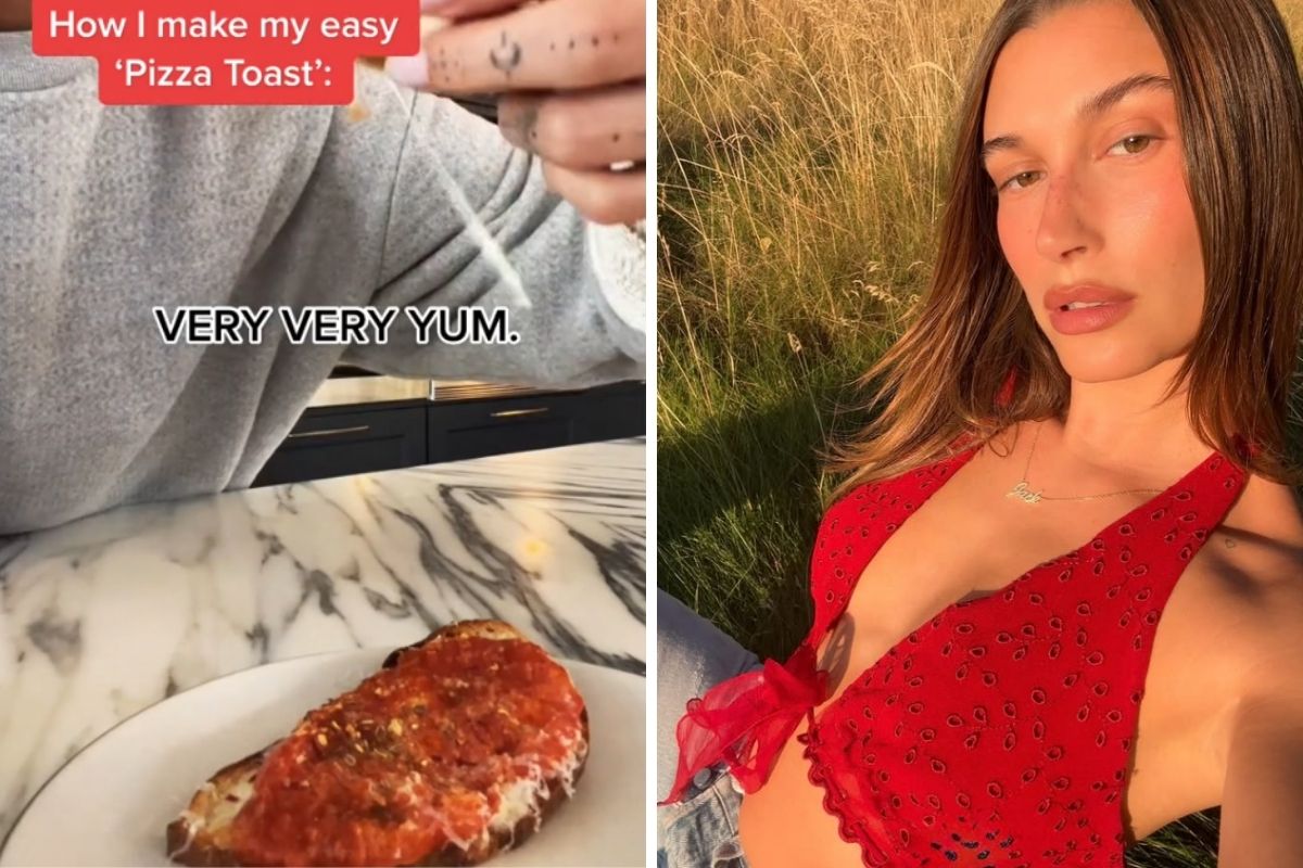 hailey bieber pizza tost