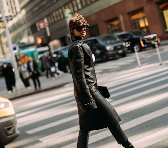 kožni trenč mantil