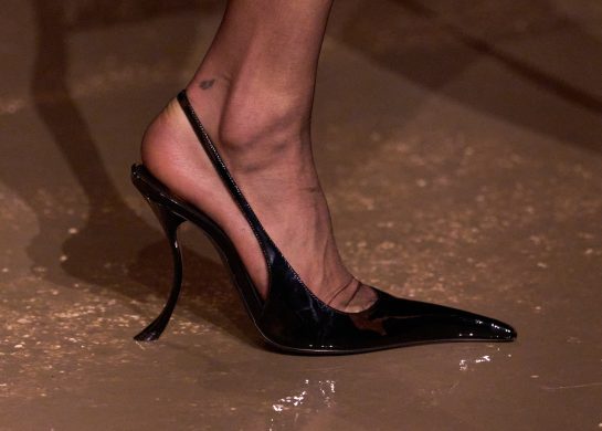 Saint Laurent špicaste cipele, jesen/zima 2025